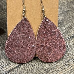 Elegant Pink Teardrop Earrings